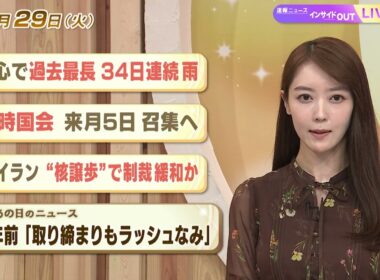 【今日のニュース9月29日】「都心で過去最長 34日連続 雨」「臨時国会 来月5日 召集へ」「米 イラン”核譲歩”で制裁緩和か」「昭和あの日のニュース 58年前 取り締まりもラッシュなみ」 BS11