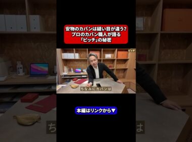 安物のカバンは縫い目が違う？プロのカバン職人が語る「ピッチ」の秘密 #shorts #北川景子 #カワニシカバン