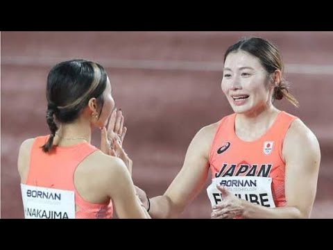 福部真子が涙…「また泣けてくる」上村彩子アナの実況に感謝🥹✨#福部真子 #上村彩子 #中島ひとみ #寺田明日香 #陸上 #100メートル障害 #アジア大会 #日本代表 #金メダル #スポーツ感動