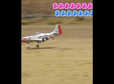 離陸に成功？するP-51マスタング #ラジコン飛行機