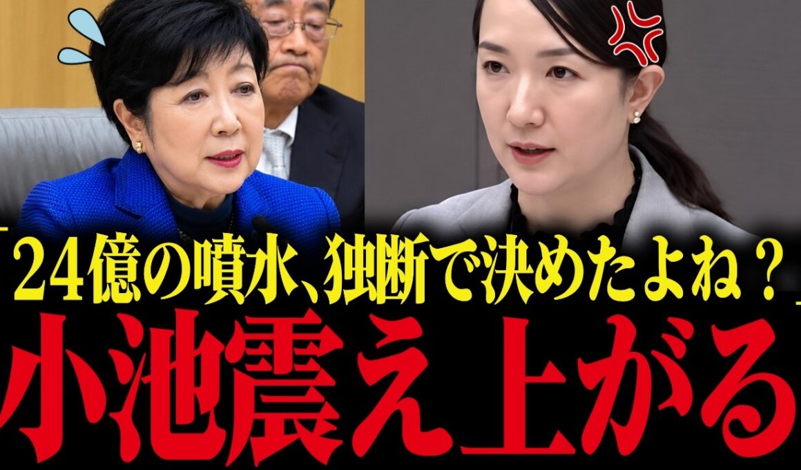 【小池百合子】※26億円の噴水...小池の独断だった事を議会で暴露され小池大慌て...【さとうさおり 小池都知事 都議会 カイロ大学 学歴詐称疑惑】