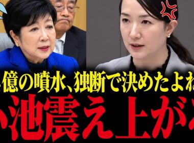 【小池百合子】※26億円の噴水...小池の独断だった事を議会で暴露され小池大慌て...【さとうさおり 小池都知事 都議会 カイロ大学 学歴詐称疑惑】