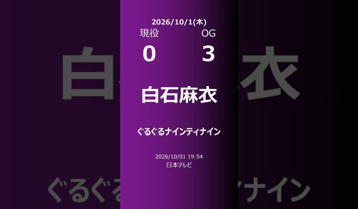 【明日の乃木坂】現役・OG 2026/10/01 #shorts #乃木坂46 【番組出演】