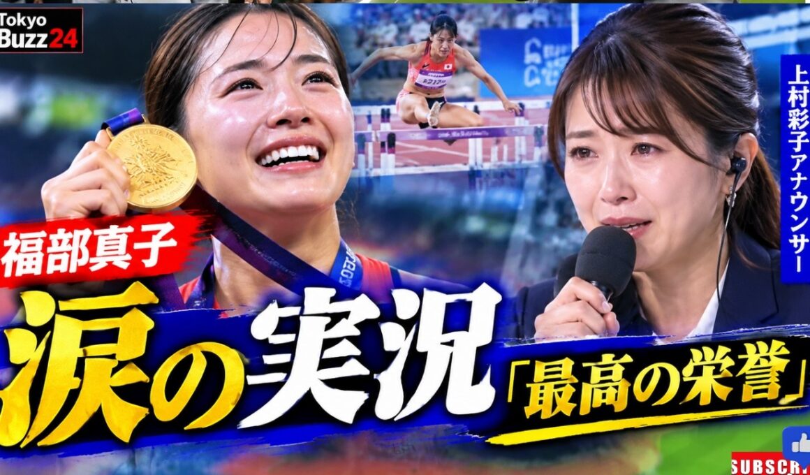 【衝撃】福部真子が涙…上村彩子アナの実況に「最高の栄誉」感謝の言葉が話題に