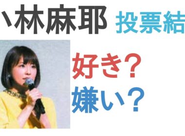 【投票結果】小林麻耶は好き？嫌い？【評価・考察・口コミ】