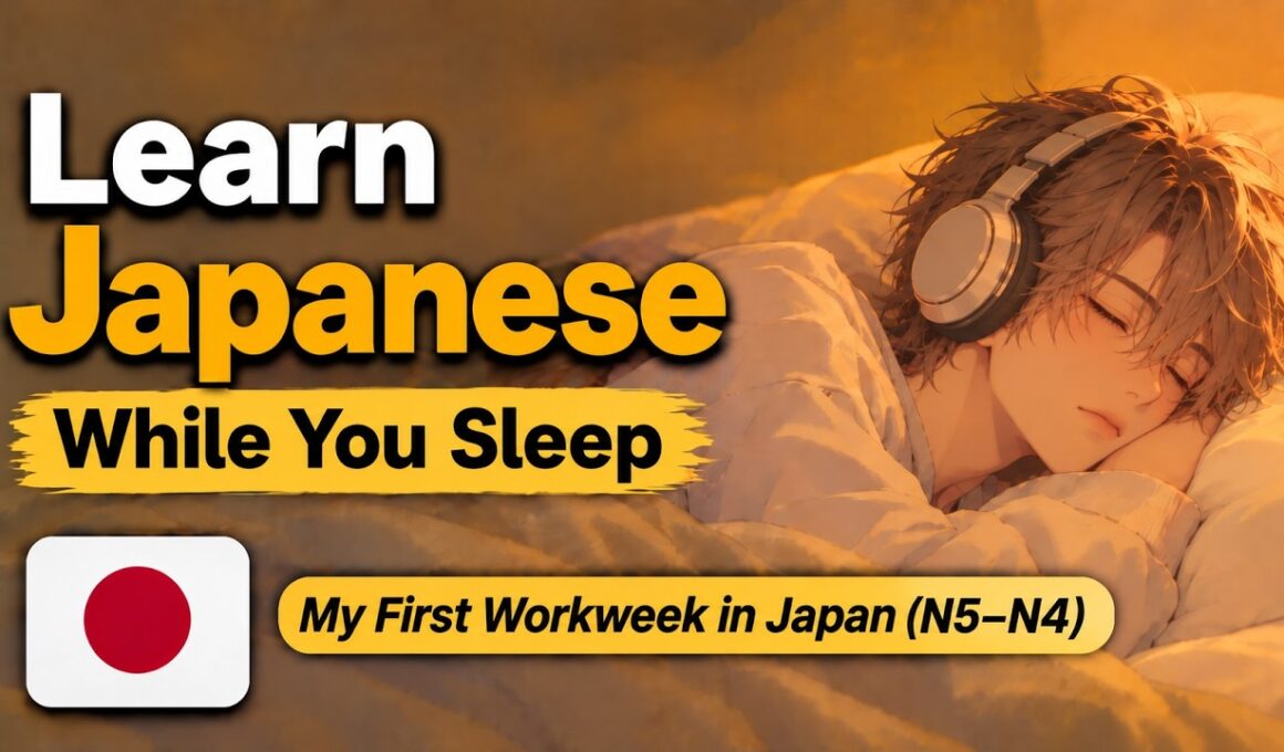 Learn Japanese While You Sleep | How to learn Japanese effectively: First Workweek in Japan (N5–N4)
