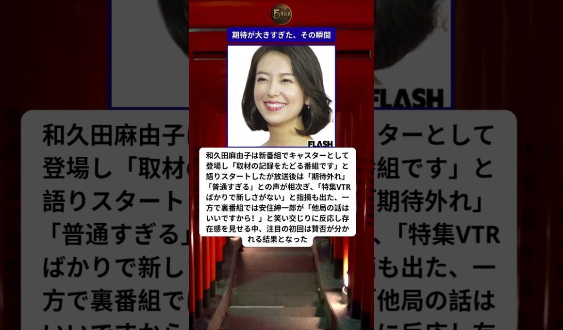 和久田アナ新番組に違和感…初回から広がった本音