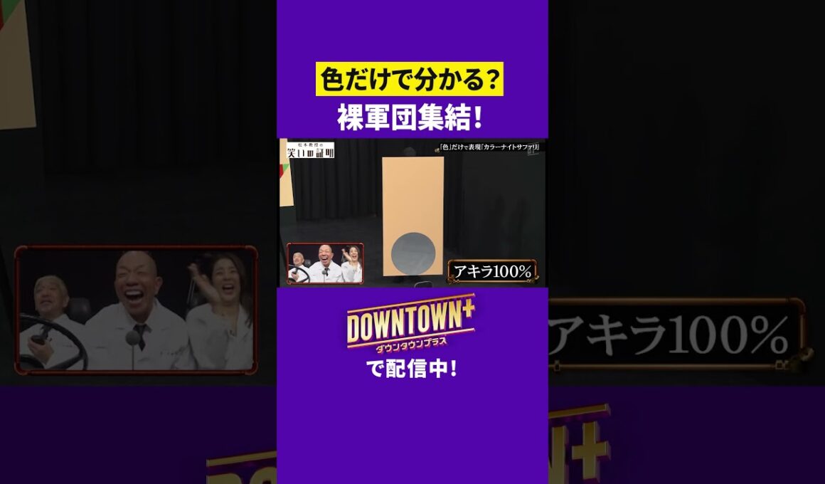 色だけで裸芸人軍団集結！ #実験 #ダウンタウンプラス