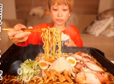 【大食い女の日常】抗えない深夜のラーメン欲をZUBAAAAN！で満たす。【大食い】【VLOG】
