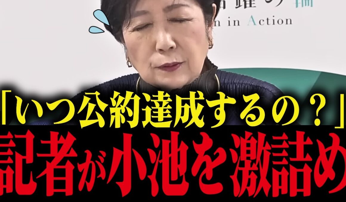 【小池百合子】会見で記者に公約未達成を追及され小池大焦り...!!会見を強制終了させ逃亡してしまうw【さとうさおり 小池都知事 都議会 カイロ大学 学歴詐称疑惑】