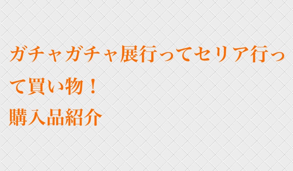 ガチャガチャ展行ってセリア行って買い物！購入品紹介