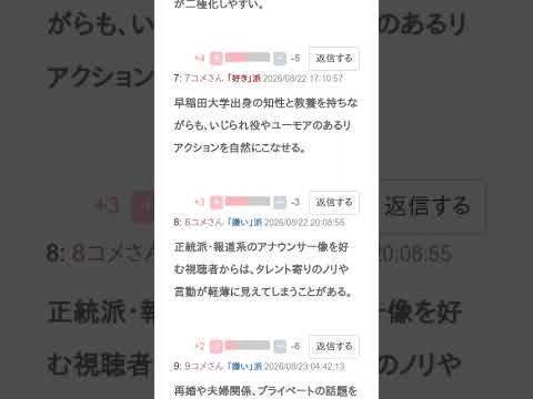 【投票結果】大橋未歩は好き？嫌い？【評価・考察・口コミ】 #Shorts