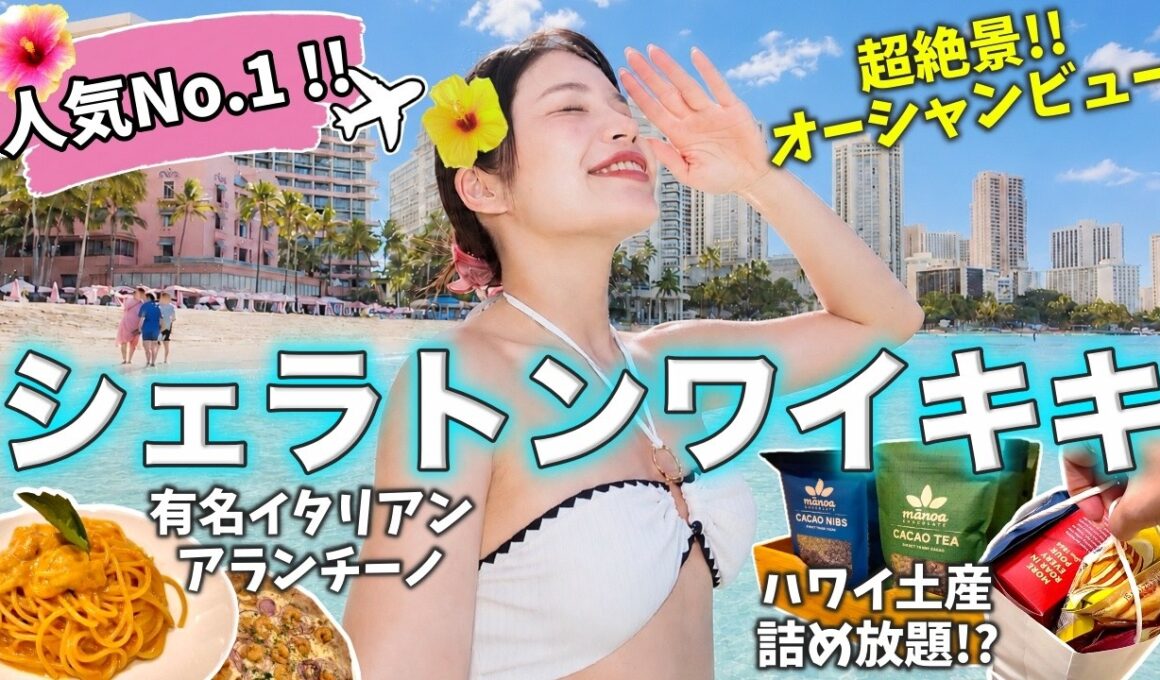 【人気No. 1‼️】やっぱりシェラトンワイキキは最高✨超絶景のオーシャンビューでハワイを大満喫🌺