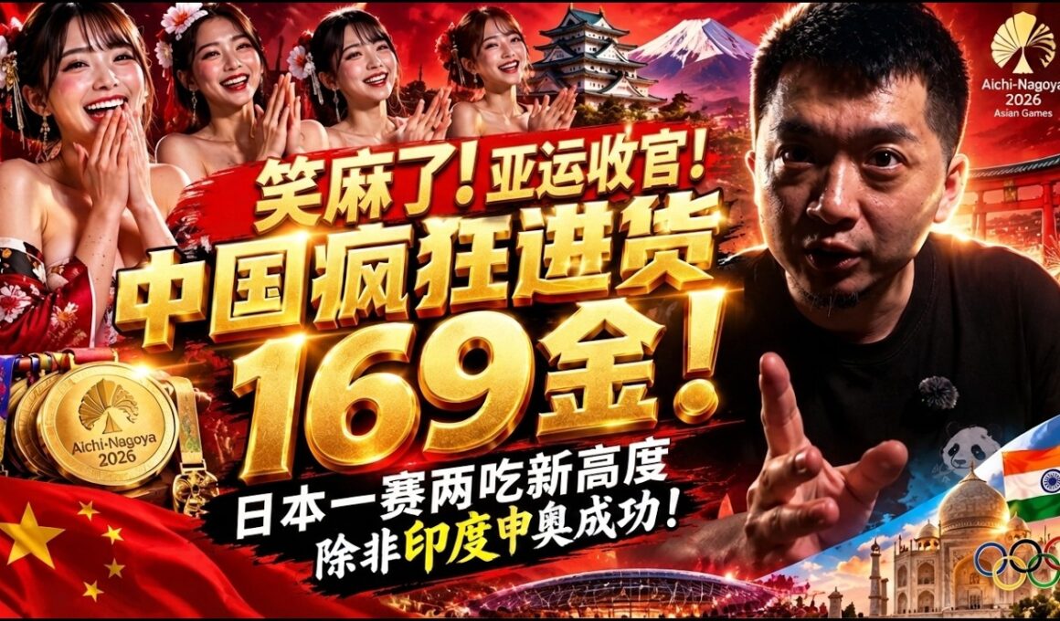 笑麻了！名古屋亚运闭幕：中国狂揽169金！名古屋亚运会却把一赛两吃玩出新高度！除非印度申奥成功！#名古屋亚运会 #亚运会 #日本亚运会 #奥运会 #中国亚运会 #印度申奥 #中国队 #日本 #名古屋