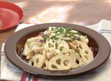 【3分クッキング公式】れんこんと豆のピリ辛マヨあえ