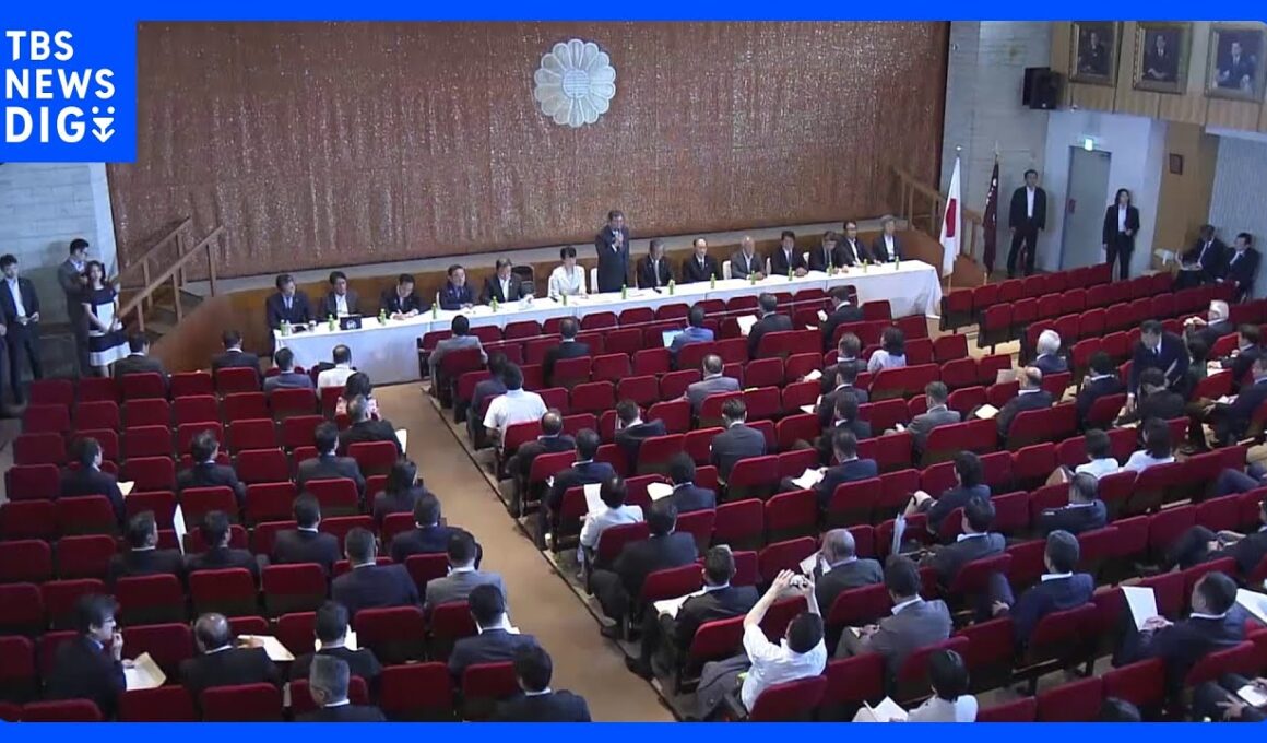 自民・両院議員総会　総裁選前倒しの是非を検討するよう選挙管理委員会に求めることを決定｜TBS NEWS DIG