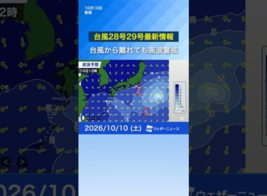 【台風28号・29号】台風から離れても高波警戒　#news #ウェザーニュース #台風