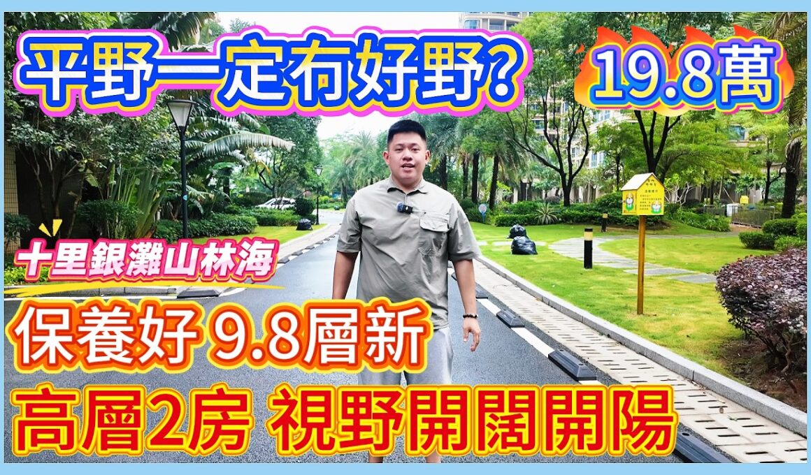 邊個話平野一定冇好野？埋黎睇下，山林海高層2房，19.8萬，十里銀灘山林海，山景，落樓有交通中心