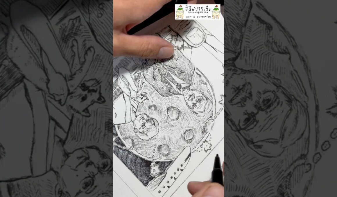 宇宙にいった猫maru【11月作品展とやまだくん】#やまだくん　#yamadakun #art #アート #まるかぷりっちょ