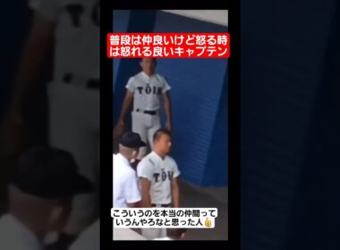 【甲子園】普段は仲良いけど怒る時は怒れる大阪桐蔭の良いキャプテン！！#shorts#tiktok#おすすめ#甲子園#高校野球#感動