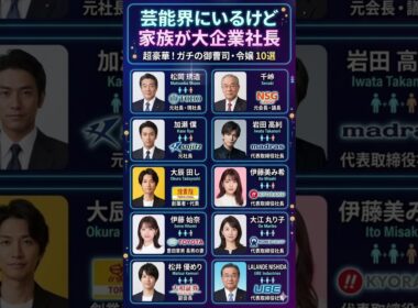 【驚愕】実は「超」大物の子息・令嬢だった芸能人10選