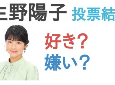 【投票結果】生野陽子は好き？嫌い？【評価・考察・口コミ】