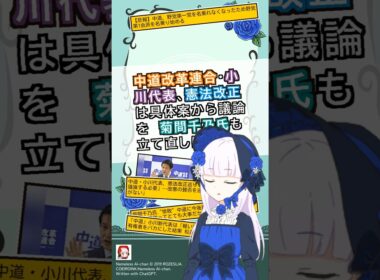 中道改革連合・小川代表、憲法改正は具体案から議論を 菊間千乃氏も立て直しに期待