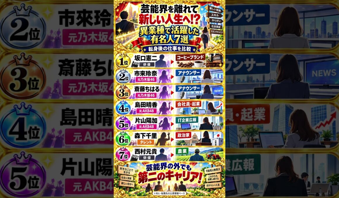 芸能界を離れて新しい人生!? 異業種に転身した有名人7選