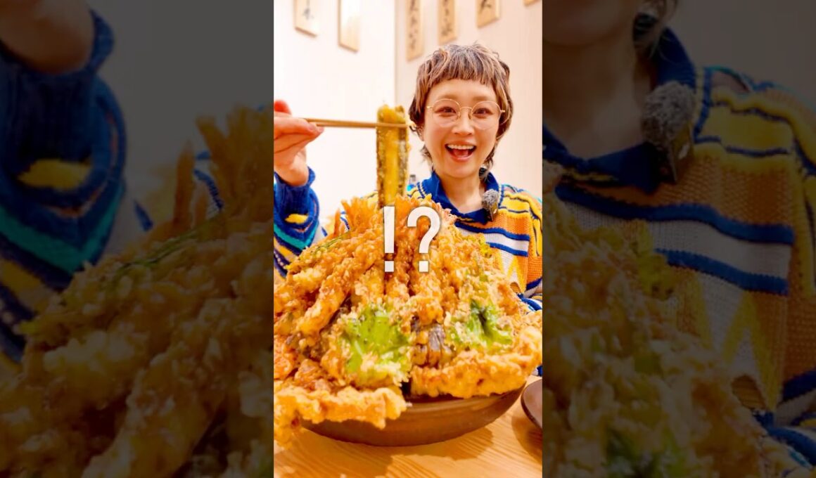 高難度だけど美味しいチャレンジ天丼できたよー！！！ #大食い #天丼 #デカ盛りチャレンジ