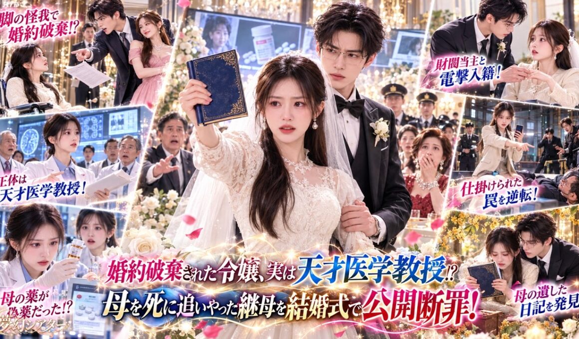 「脚の悪い女とは結婚しない！」と捨てられた令嬢、実は天才医学教授！財閥当主と電撃婚し、亡き母の薬が偽薬だったと発覚！結婚式で実父と継母の罪を暴き、二人を逮捕へ！