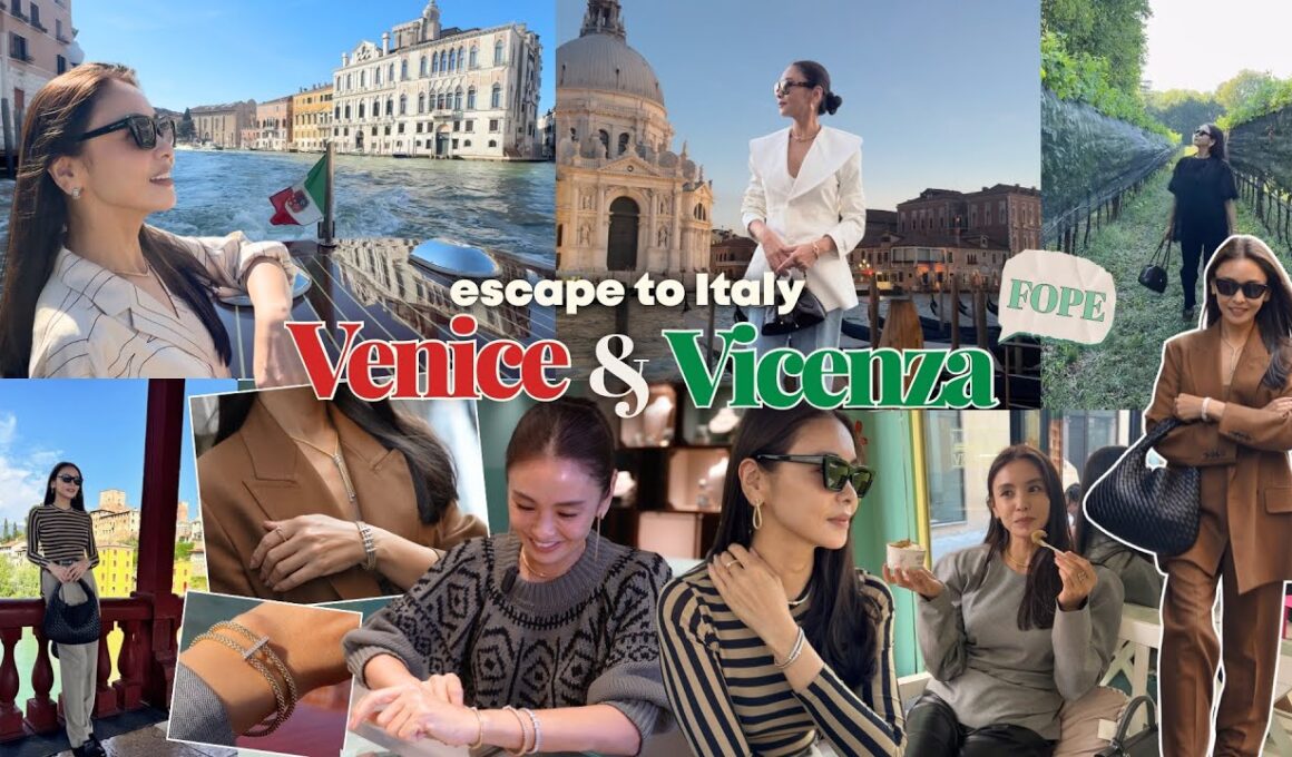 【イタリアVLOG】ベネチア＆ヴィチェンツァへ！ホテル、ショッピング、ジュエリーと旅コーデ【FOPE】