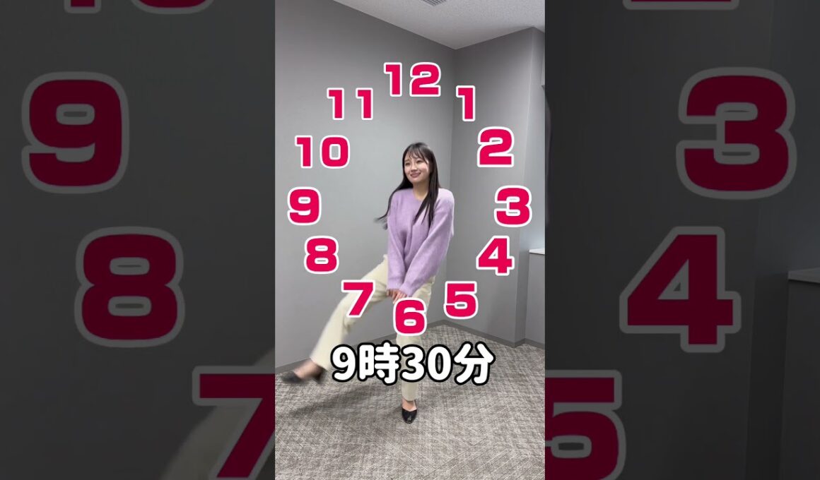【上原アナ、足がつる！？時計体操に挑戦！】