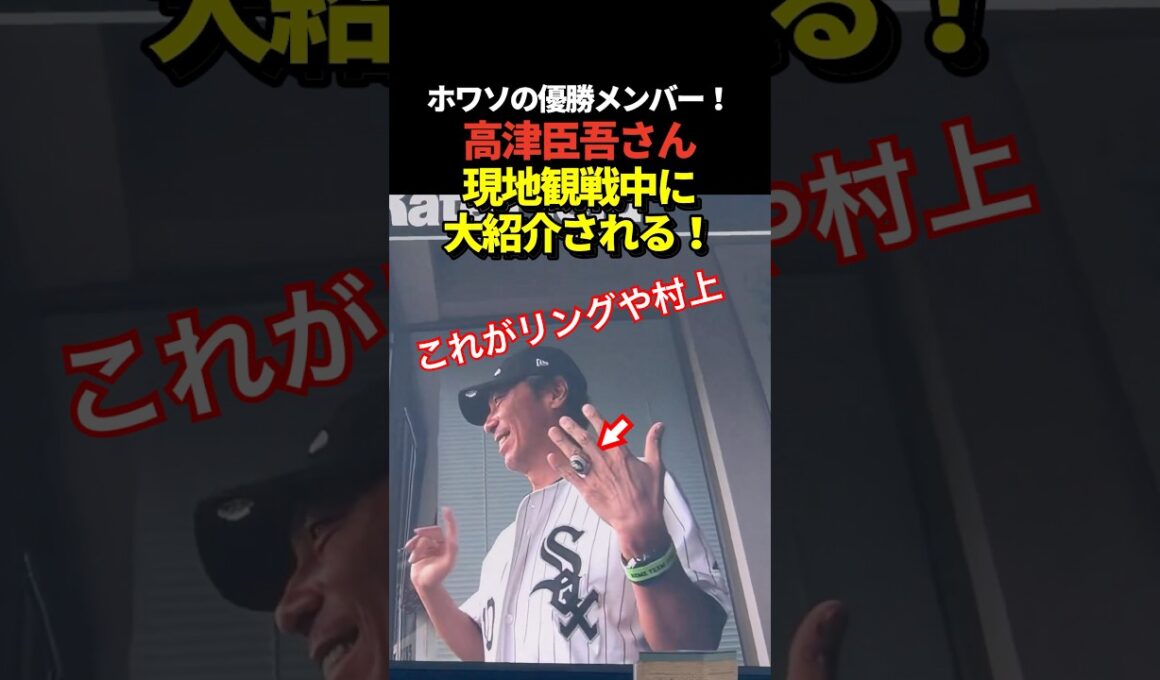 ㊗️150万再生！高津臣吾さんがホワイトソックスのスタジアムで紹介される！ワールドチャンピオン時のメンバーで村上宗隆の居たヤクルトスワローズ前監督！