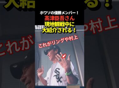 ㊗️150万再生！高津臣吾さんがホワイトソックスのスタジアムで紹介される！ワールドチャンピオン時のメンバーで村上宗隆の居たヤクルトスワローズ前監督！