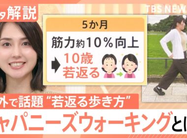 10歳若返る？「ジャパニーズウォーキング」…“1日30分”で1万歩歩くよりも効果的　道具いらずで海外で話題【Nスタ解説】｜TBS NEWS DIG