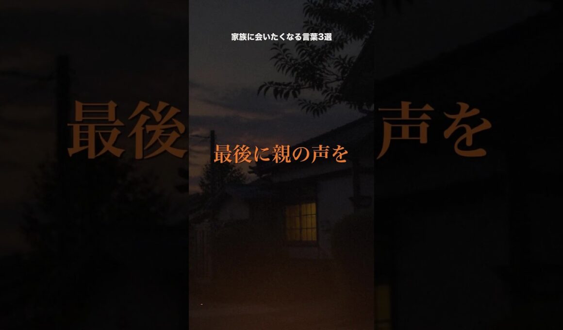 親の声をしばらく聞いていないあなたへ。家族に会いたくなる言葉3選