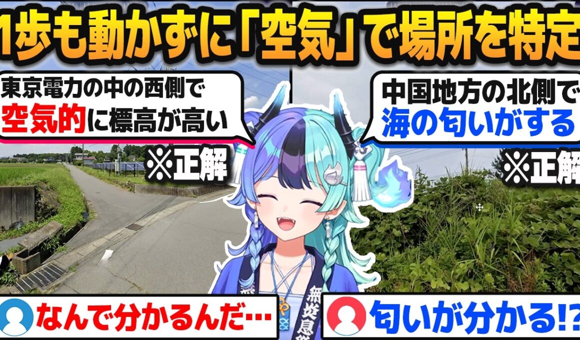 数多の知識を使ってノームーブGeoGuessrを遊び、まさかの「空気」まで読み取ってゲスしようとする熱千めら【ホロライブ切り抜き】