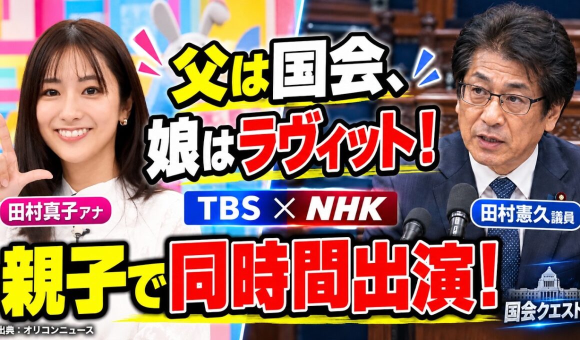 ＴＢＳ・田村真子アナ＆田村憲久氏「ＴＢＳ」と「ＮＨＫ」で「親子」裏かぶり…父・田村氏