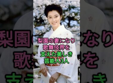 梨園の妻になり歌舞伎界を支えた美しき芸能人3人 #富司純子 #小林麻央 #三田實子 #歌舞伎  #梨園