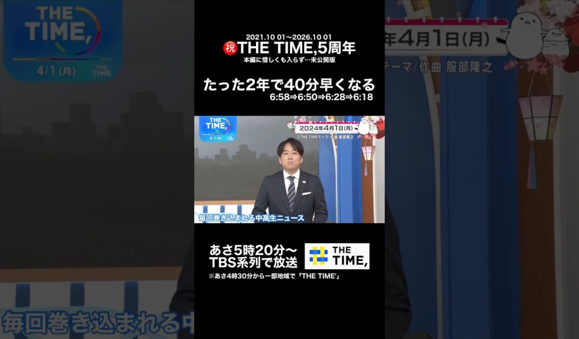 【🐥Specialカット③】安住アナ「朝のテレビは時計代わりですが・・・」〈惜しくも外れた5年の軌跡 未公開版〉 #thetime_tbs #安住紳一郎